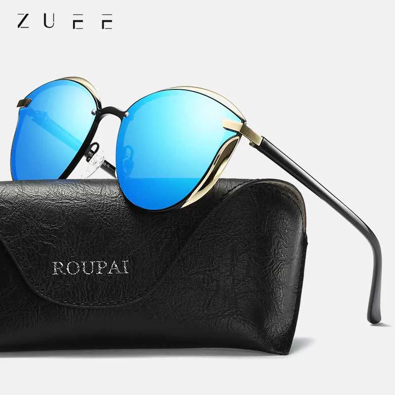 

ZUEE ladies round retro sunglasses Oversize sunglasses Metal polarized sunglasses ladies round sunglasses round frame