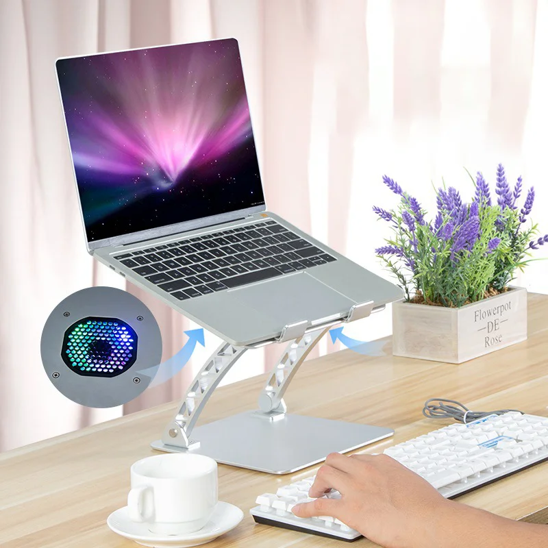 

New Aluminum Alloy Adjustable Laptop Table Portable Folding Computer Desk Notebook Desktop Stand Computer Table For Sofa Bed