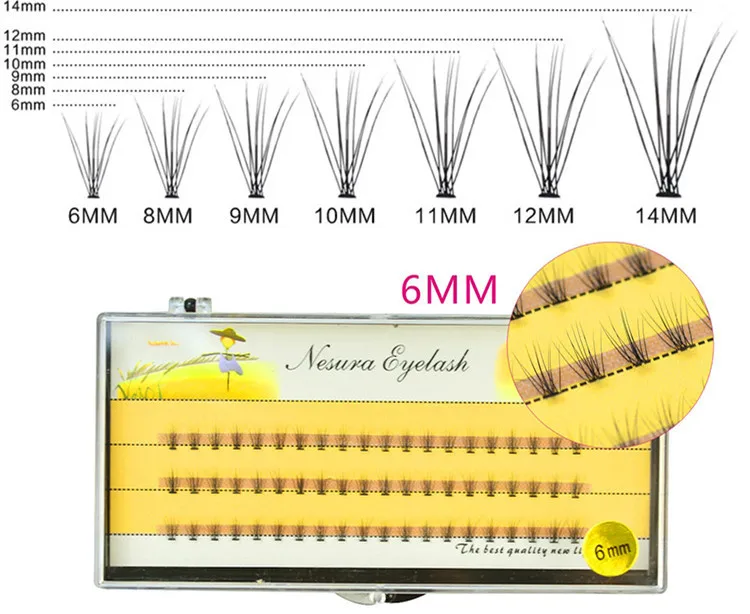 1 шт., 60 пучков, накладные ресницы ручной работы, 3D ресницы 10D0. 07, толстые личные ресницы, накладные ресницы