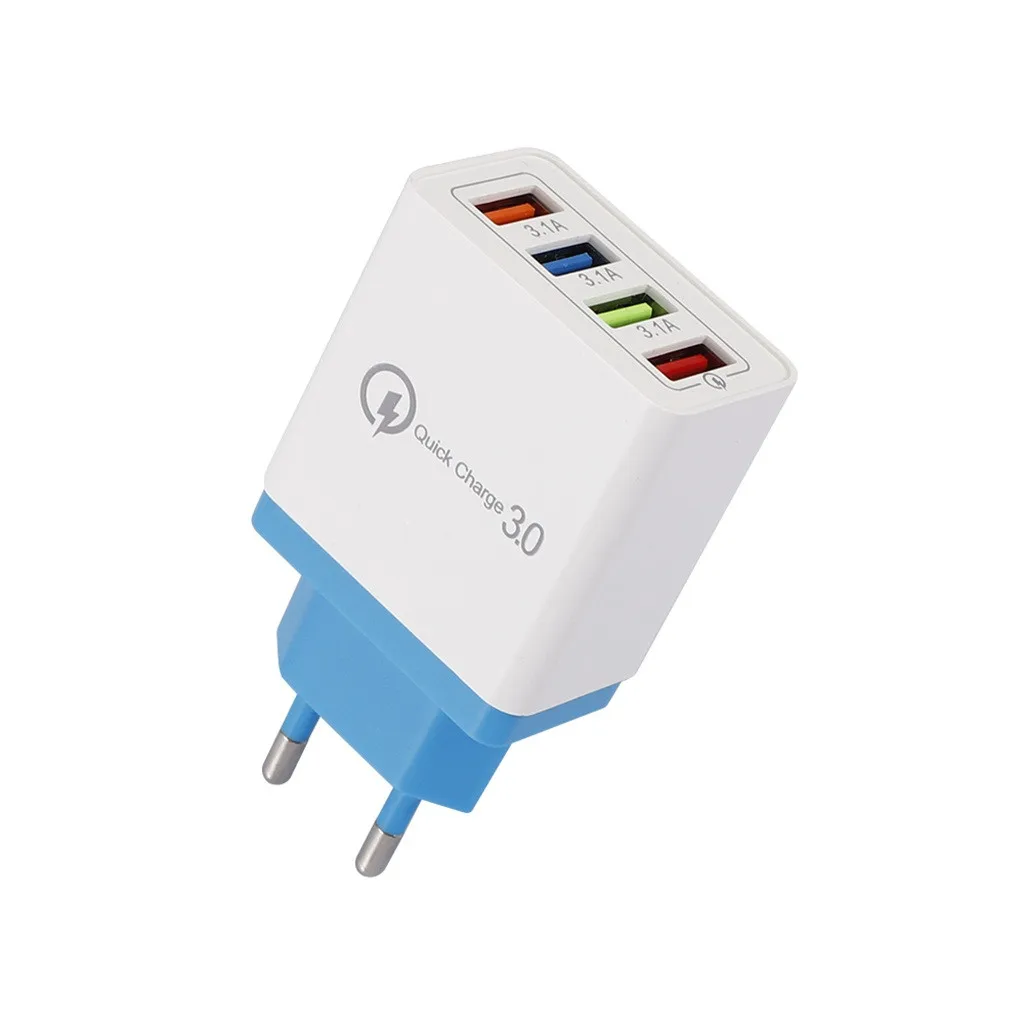 Прямая поставка Лидер продаж высокое качество 4 порта Быстрая зарядка QC 3,0 usb-хаб настенное зарядное устройство 3.5A адаптер питания EU Plug#1120