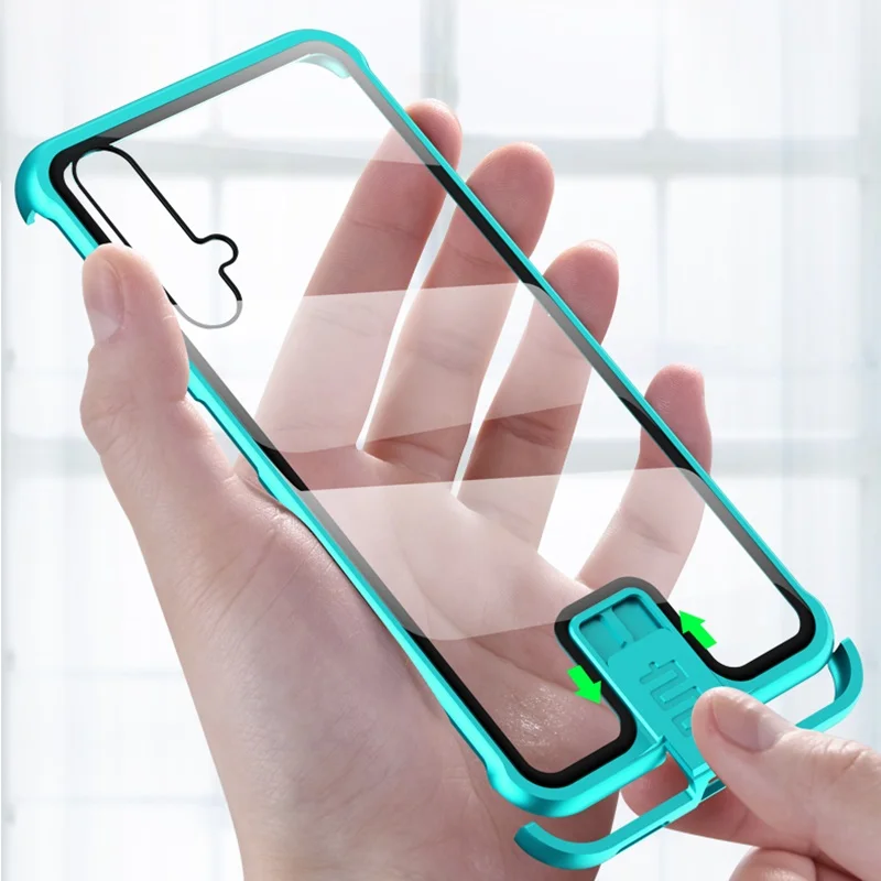 Чехол для Huawei Honor 20 Pro Nova 5T 5 Роскошный металлический бампер 9H закаленное стекло