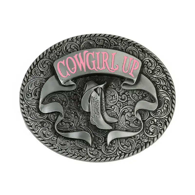 cowgirl up belt buckle