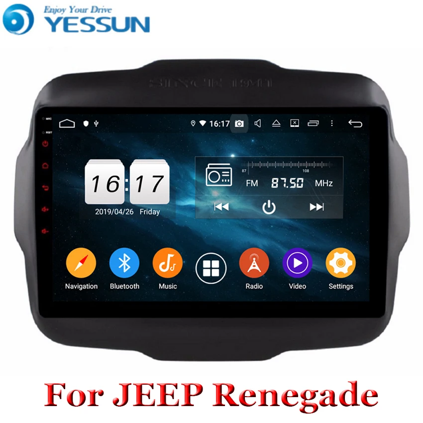 Android 9 Восьмиядерный автомобильный dvd для JEEP Renegade радио 2016 2017 мультимедийный GPS