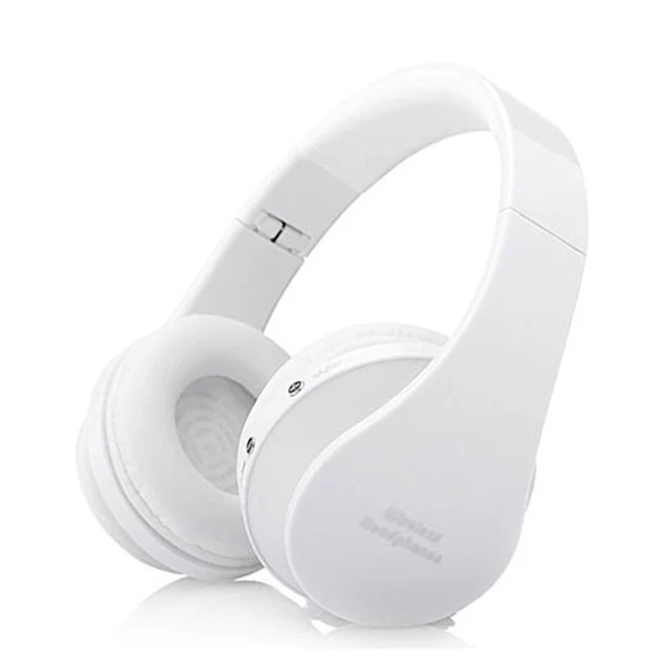 white NX-8252, профессиональные складные наушники Blutooth, аудио игровая гарнитура, беспроводные наушники, большие наушники с микрофоном для телефона, компьютера - Цвет: white