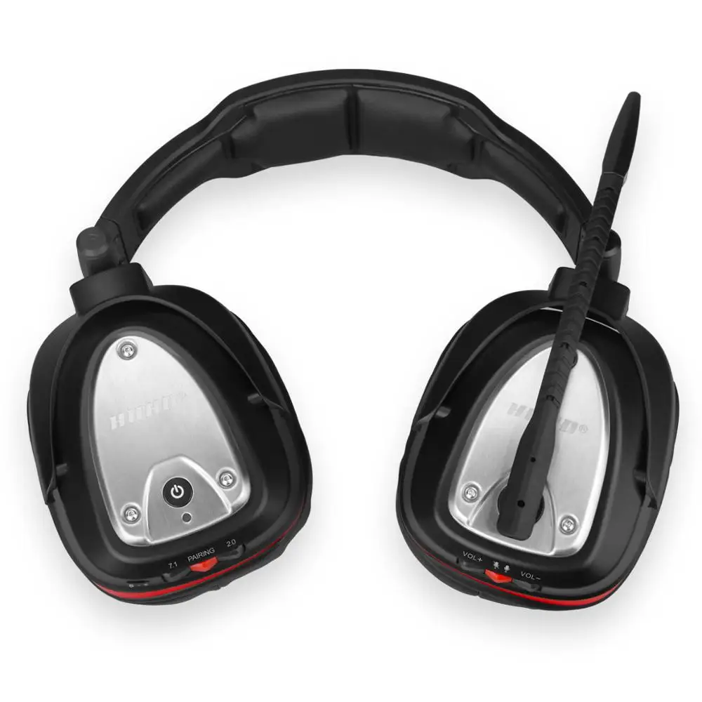 USB 2 4G wireless video gaming headphones without sound time delay for PS4 XBOX ONE PC gamer 7 1 Surround Sound with bass effect