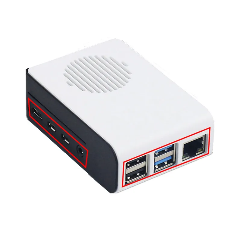 Защитный чехол для Raspberry Pi 4B из АБС пластика черный корпус с охлаждающим