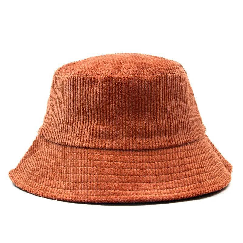 New Autumn Winter Retro Corduroy Bucket Hat Fashion Designer Streetwear Fisherman Caps Hats Beach Cap Outdoor Unisex Panama Hat