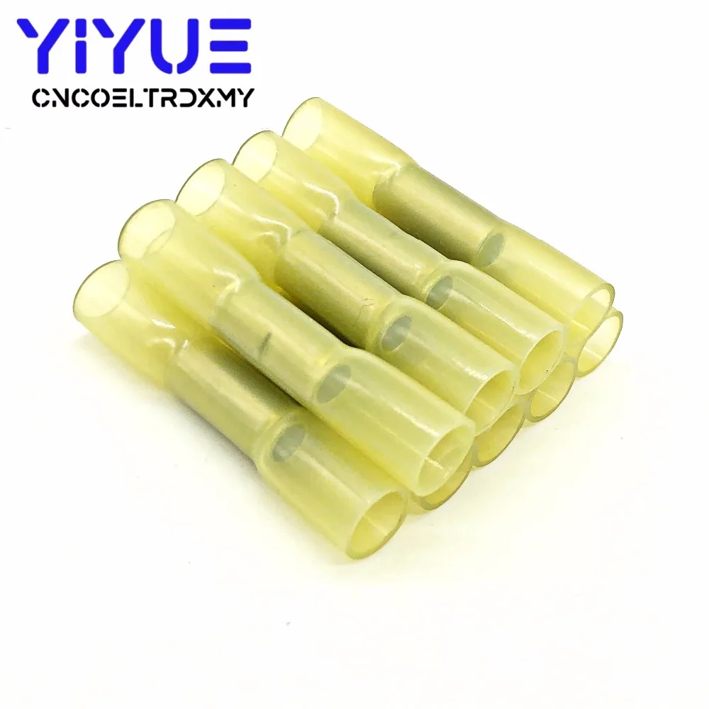 10202550PCS Heat Shrink Butt Terminals Insulated Electrical Wire Connectors AWG 22-10 Cable Crimping Terminals Connector Kit (4)