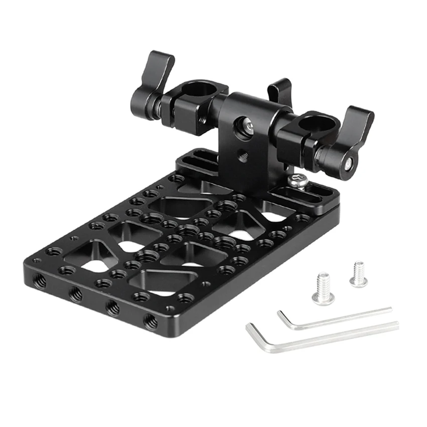 

CAMVATE Backboard Cheese Plate With 360° Swivel 15mm Rod Clamp For Anton Bauer Gold Mount Power Adapter C2194