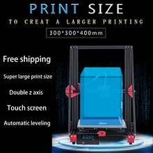 3D Printer High Precision printing professional large Size 300*300*400Touch Screen dual z axis cheap diy prusa i3 3d priters kit chinese supplier cheap 3d printers anet a8 a6 a3s desktop reprap prusa i3 diy 3d printer kit high precision printing machine