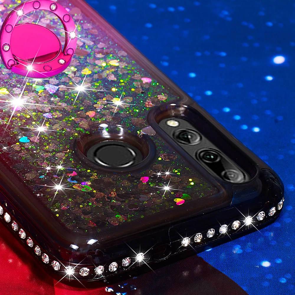 Боковые сверла Чехлы для Honor Y6 P Smart Y7 Y7 Pro Y6 Pro 10i 10 Lite чехол градиентный блеск жидкое кольцо чехол для huawei P20 30