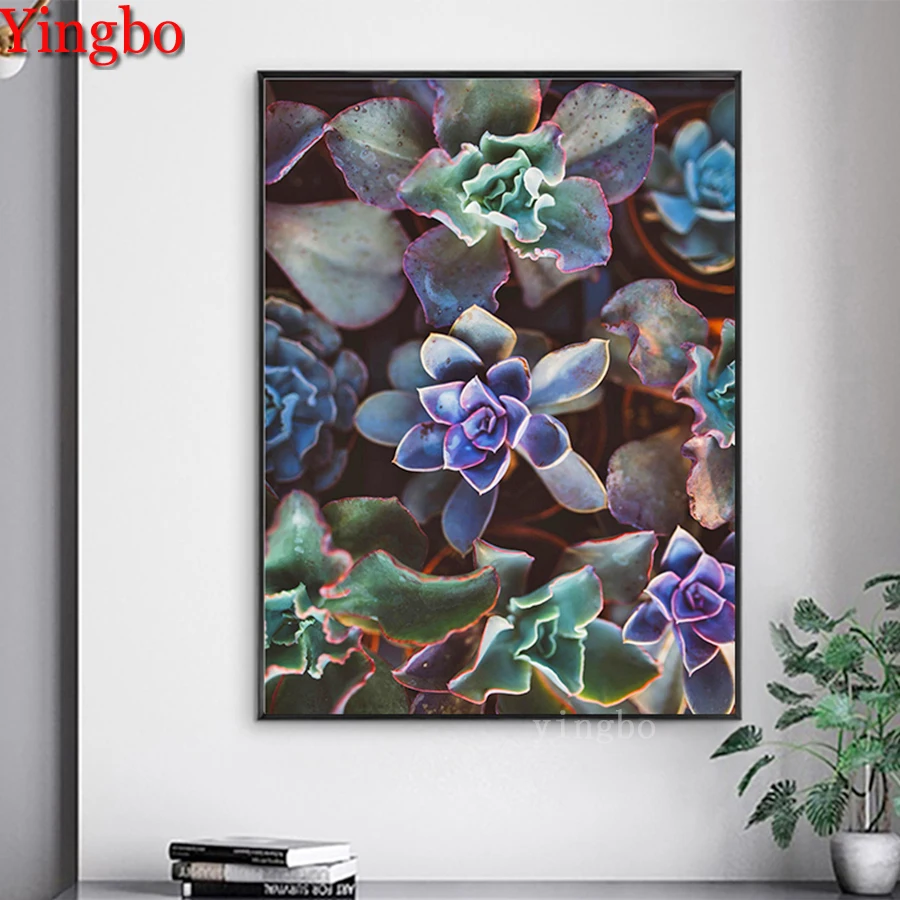Diy 5d Diamond Painting New Arrival Succulent Plant Flower 3d Picture