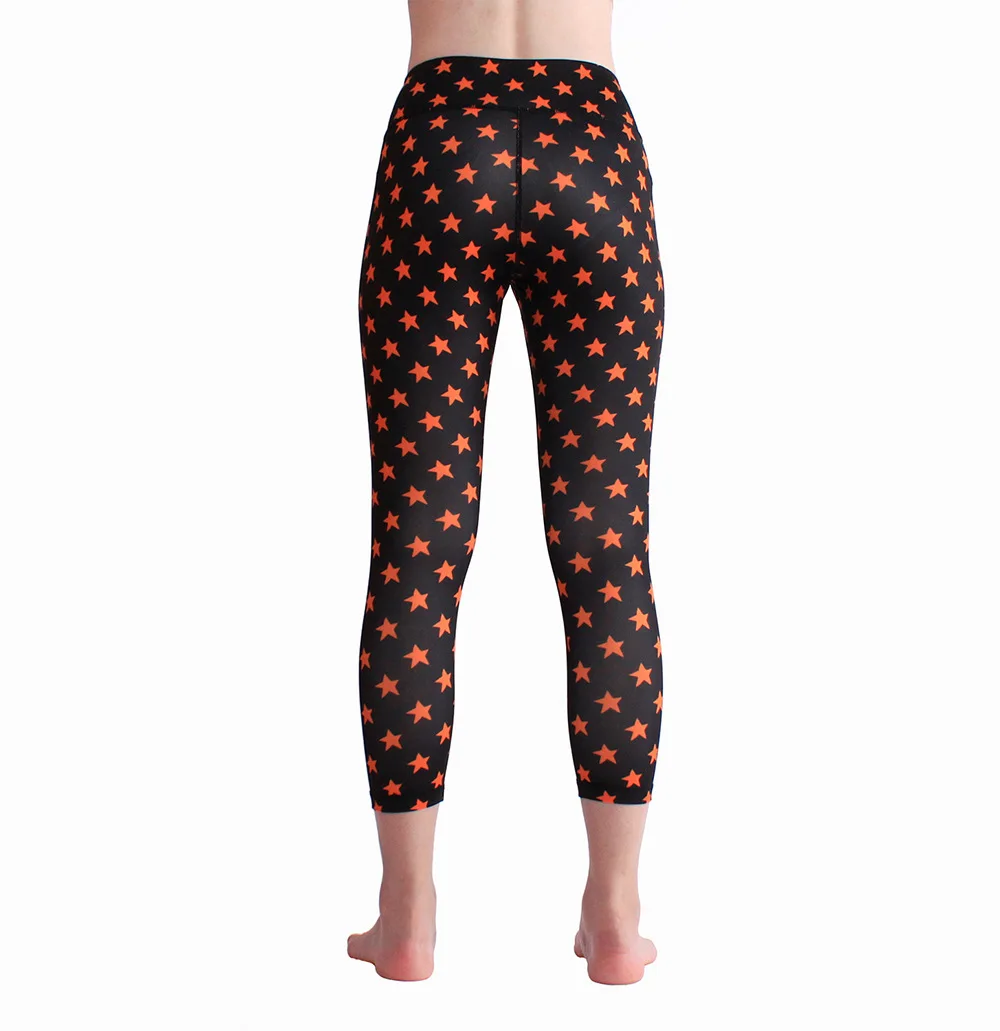 

Sports Running Fitness Yoga Pants Printed Casual Tight Elasticity Capri Pants