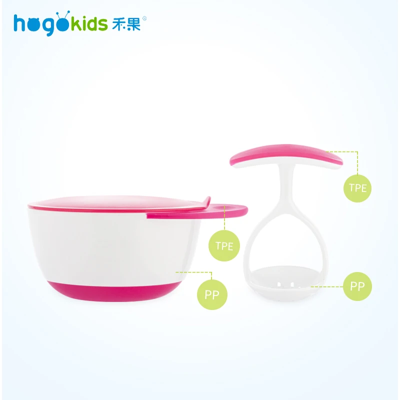 Hogokids Baby Food Mills Bowl Set Manual Grinding Dishes Infant baby food maker Tool Feeding Bowl Baby Fruit food processor