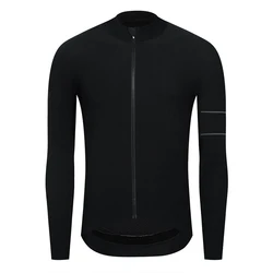 Cycling Jacket Autumn Long Sleeve Thermal Fleece - Colorful Winter Bike Jersey - M (YTJZ731 black)
