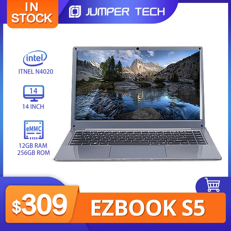 Ноутбук Jumper EZbook S5 Windows 10 12 Гб 256 ГБ Intel N4020 двухъядерный ноутбук 14 дюймов 1920*1080 IPS
