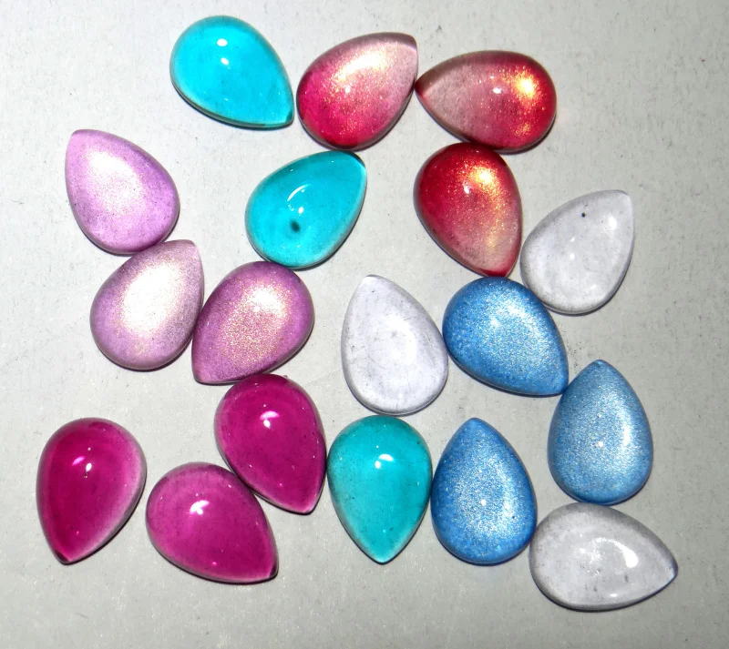 10*14mm natural Quartz crystal Water drop cabochon Color Change by Temperature Beads For Diy Jewelry Making Accessories 50pcs | Украшения и