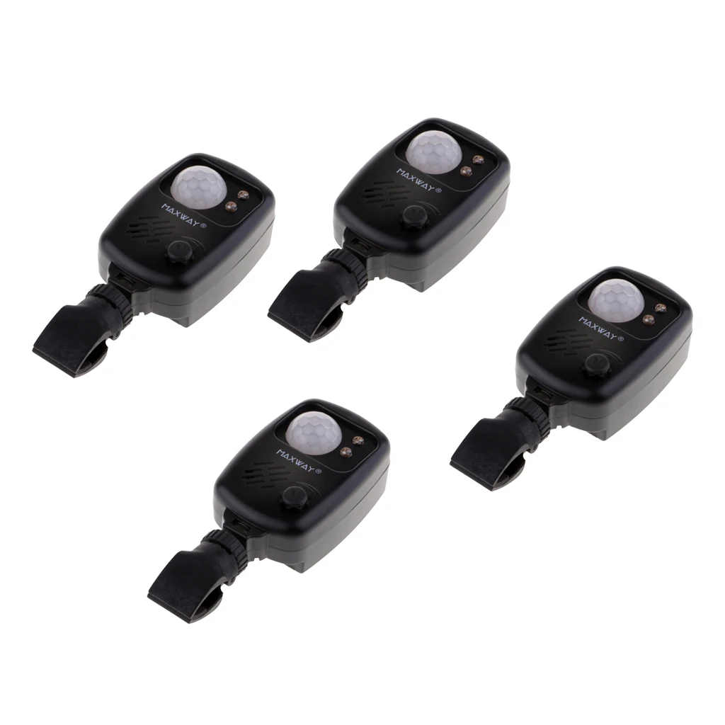 MagiDeal 4pcs Security Infrared Motion Sensor PIR Alarm for Fishing Camping