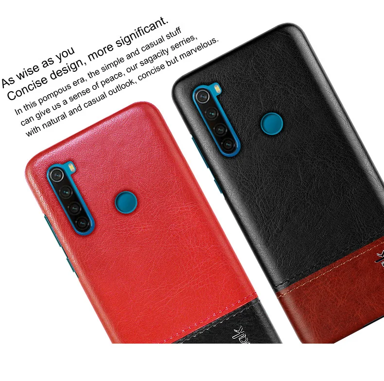 IMAK для Xiaomi Redmi Note 8 чехол Роскошный кожаный чехол из искусственной кожи чехол s для Redmi Note 8 Pro твердый PC задняя крышка