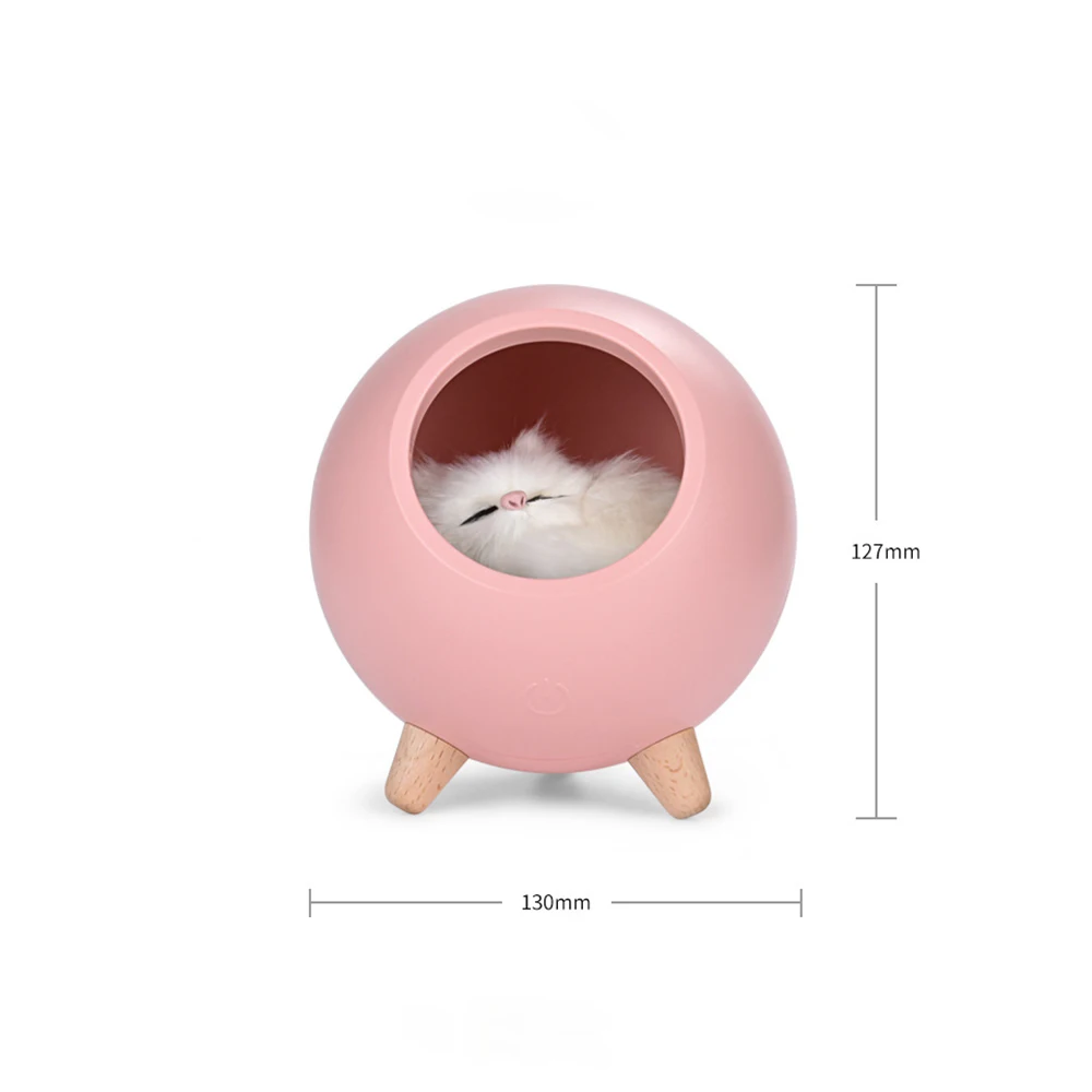 SANYI Creative Cat Night Light Warm Light Pet House Atmosphere Lamp USB Charging Night Lovely Cat Sleeping Light