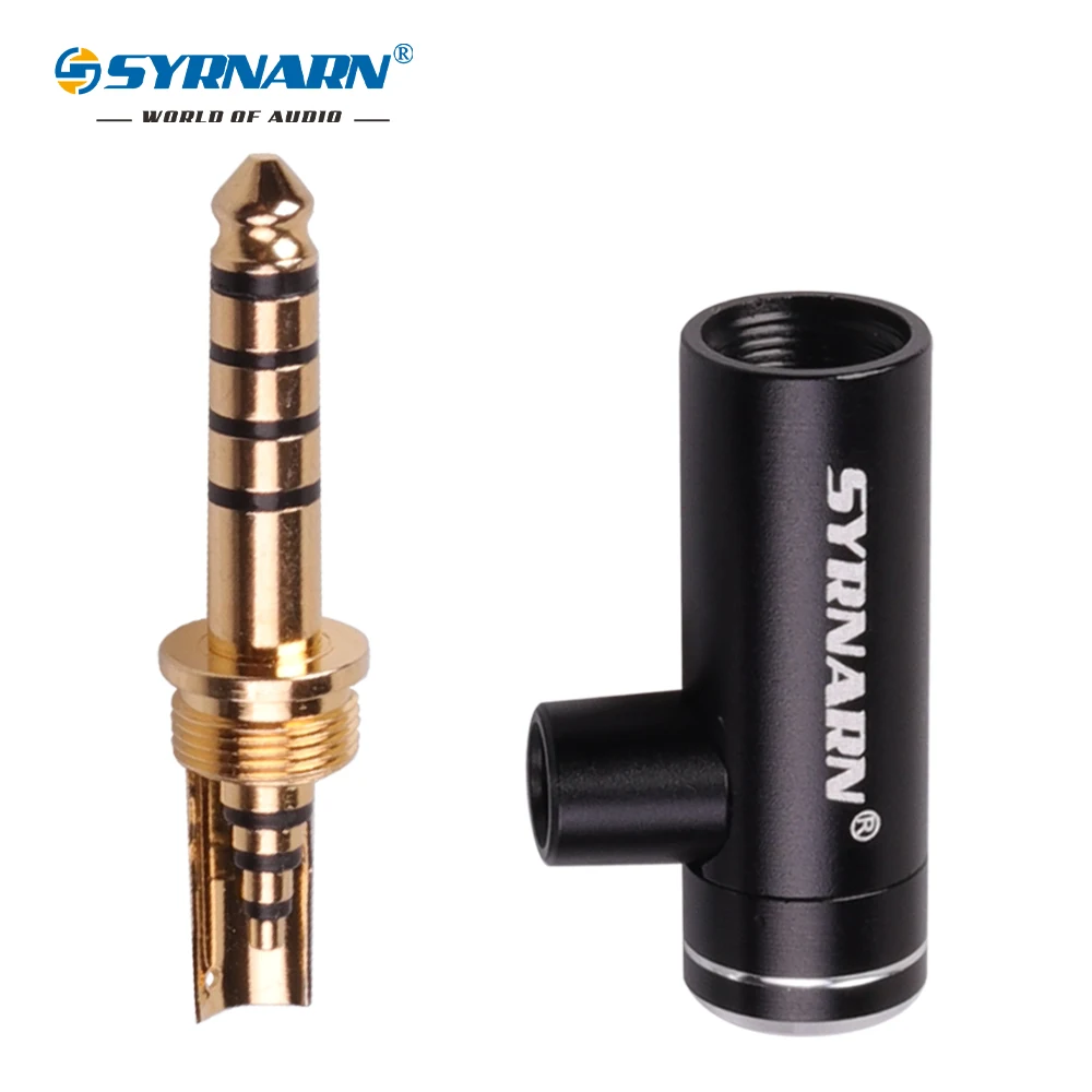 1PCS 4 4mm 5 Poles Audio Jack Earphone Male Plug Pin Adapter For ZX300A Player HiFi Headphone Solder Wire Connector i D 4 5mm