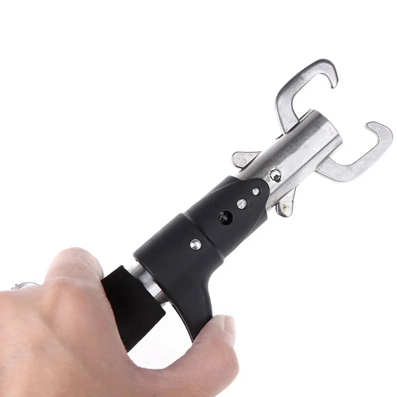 Fishing Gripper Stainless Steel Fish Lip Grip Handle Grab Grabber Tackle Gear