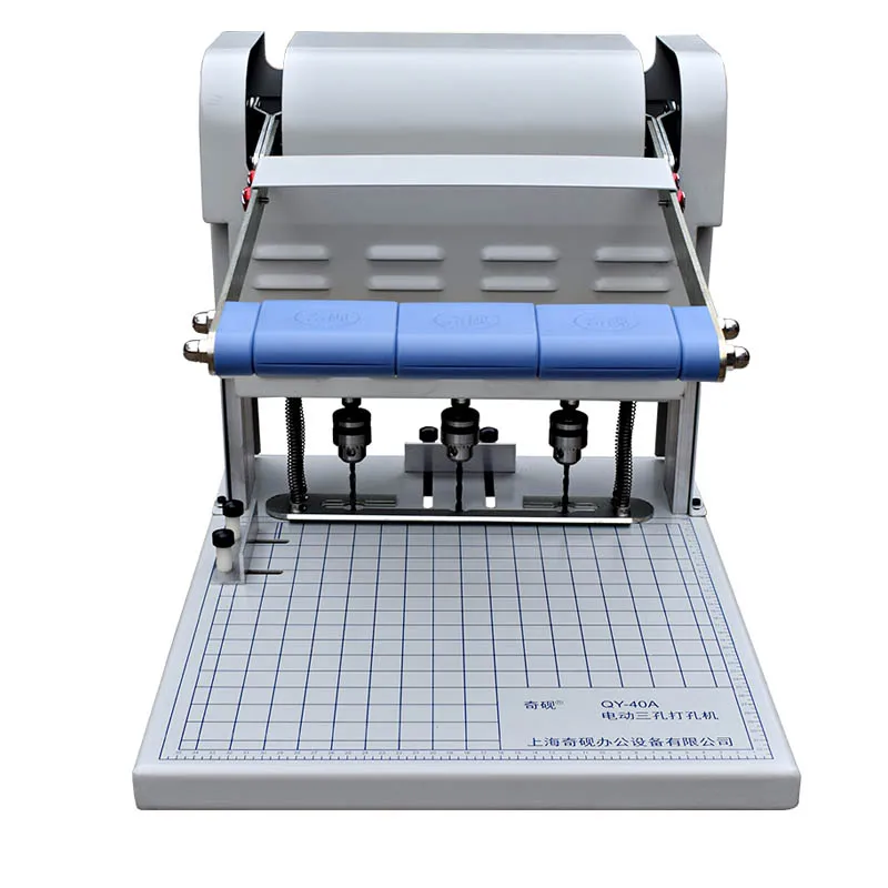 

220V electric three-hole punching machine file binding machine 3MM drill Wire Binding Machine Paper Punch Machine QY-40A