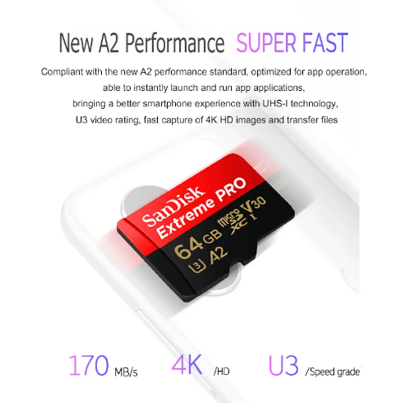 SanDisk Extreme Pro Microsd ī ޸ ī Class10 ÷ SD TF SD 128 Ⱑ Ʈ 64 Ⱑ Ʈ 32 Ⱑ Ʈ 256 Ⱑ Ʈ  400 170 U3 V30