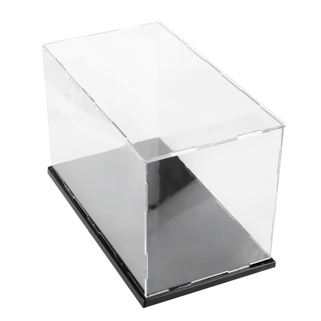 Transparent Acrylic Display Case Tray Dustproof Storage Show Box 30x15x15cm