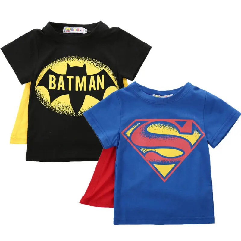 Boys Batman T Shirt Size 8 Medium Superhero Graphic Tee Justice League Top Hero 