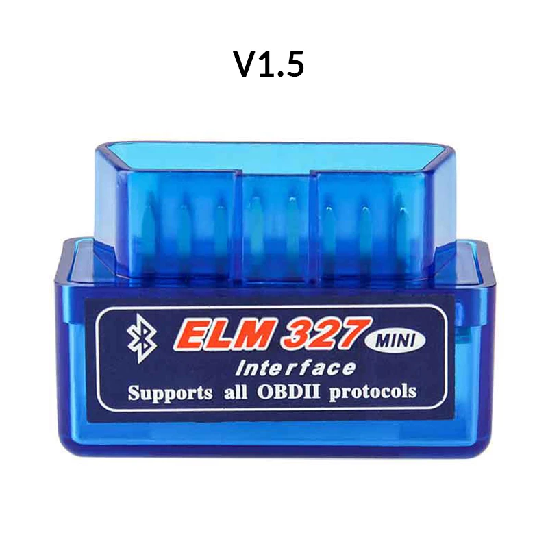 ELM327 Bluetooth V2.1/OBD2 ELM 327 сканер адаптер автомобильный диагностический инструмент для Android/Symbian для OBDII протокол Symbian Windows - Цвет: V1.5 Blue