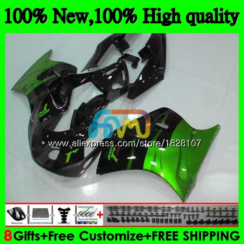 Зеленый пламени средства ухода за кожей для SUZUKI SAPC VJ21 RGV250 88 89 90 91 65BS. 170 RGVT250 VJ 21 RGV-250 VJ22 RGV 250 1988 1989 1990 1991 обтекатель