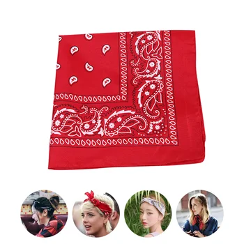 

New 10pcs Unisex Hip Hop Black Bandana Fashion Headwear Hair Band Neck Scarf Wrist Wraps Square Scarves Print Handkerchief