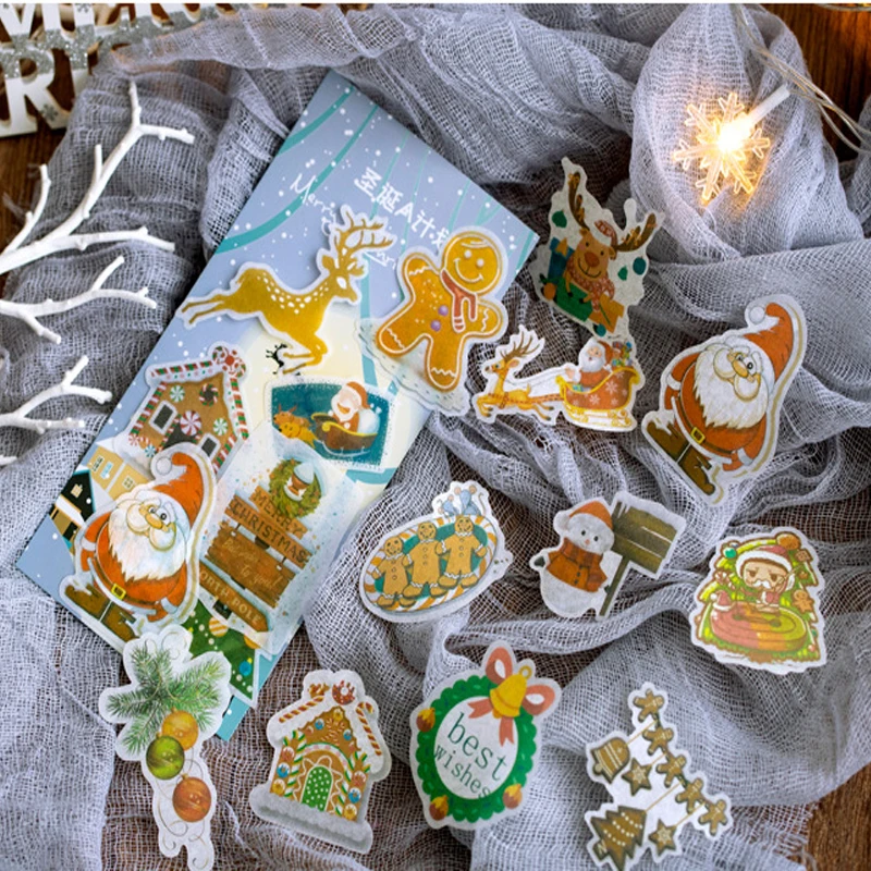 Christmas A Plan 60 шт./лот, каваи, веселое Рождество, серия стикеров, декоративные наклейки для скрапбукинга, s дневник, альбом, сделай сам, декоративные наклейки, детский подарок - Цвет: Christmas A Plan