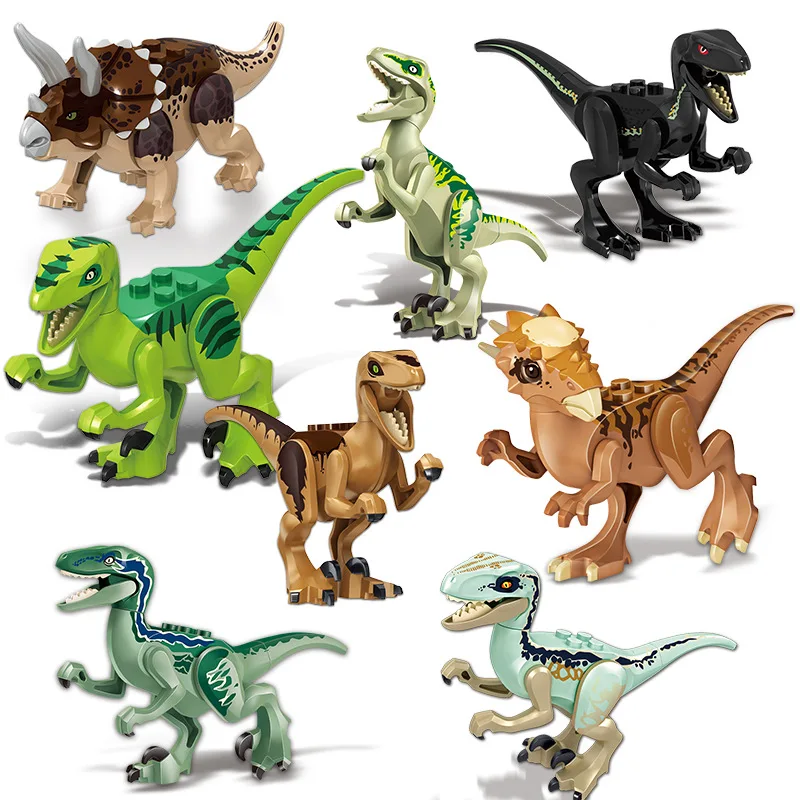 8 PCS/set Jurassic World 2 Dinosaurs Park Building Blocks Figures Bricks Tyrannosaurus Classic Toys Mini Legoinglys | Игрушки и хобби