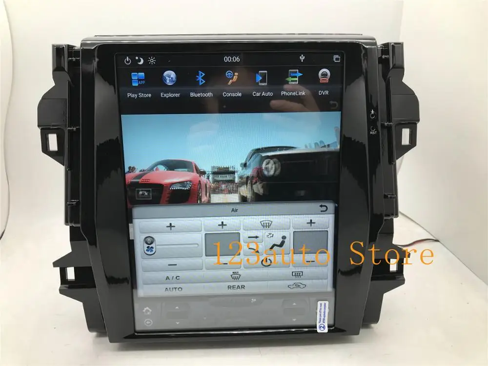 12,1 ''вертикальный экран Tesla стиль Android 8,1 автомобильный DVD gps навигатор плеер для Toyota Fortuner PX6