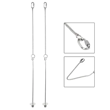 

2pcs Birds Chicken Parrots Hens Cage Accessories Parakeet Pet Supplies Skewer Hanging Feeder Toy Stainless Steel Fruit Veggies