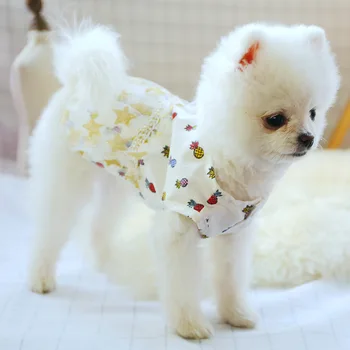

Pineapple Pet Dog Puppy Princess Dress Summer Star Mesh Dress Teddy Bichon Pomeranian Yorkshire Cute