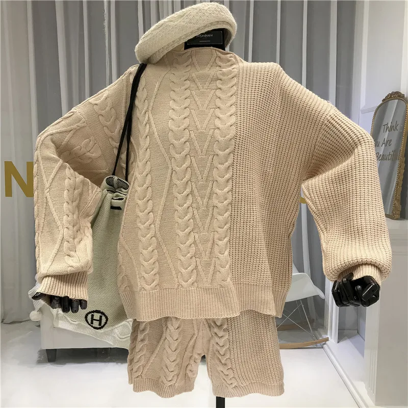 ALPHALMODA 2019 зимний женский модный Свободный пуловер Ретро стиль твист толстый