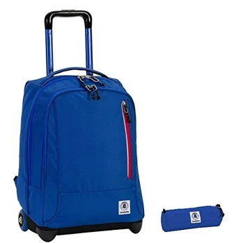 

TROLLEY INVICTA + Portapenne - Blu - spallacci a scomparsa! Uso Zaino Scuola e viaggio 36 LT