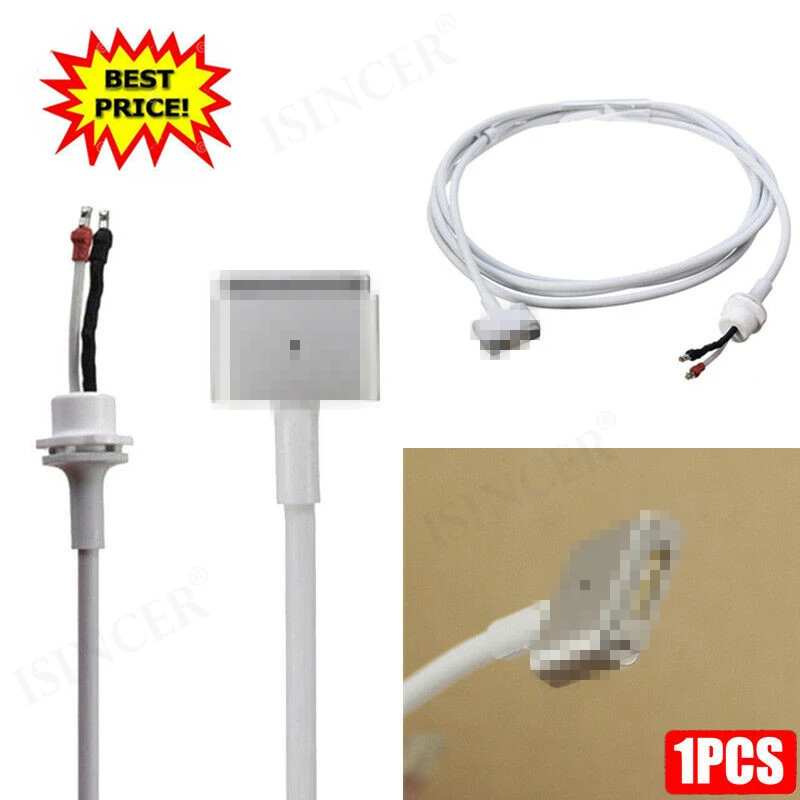 

For MacBook Pro/Air DC Connector Plug Cable for Magsafe 2 White T Shape 45W 60W 85W