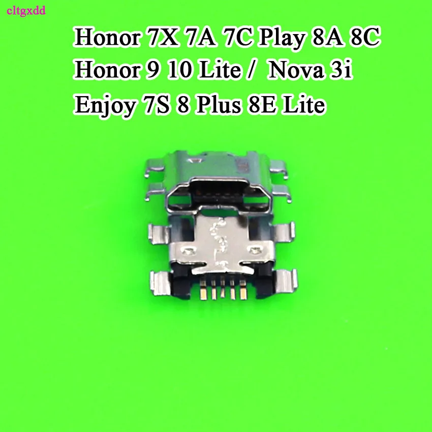 1000 шт микро USB порт зарядки разъем док-станция для huawei Honor 7X 7A 7C 9 10 Lite Play 8A 8C Nova3i разъем для зарядки