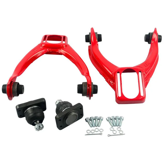 Красный Для Honda Civic EK 1996-2000 1 пара гоночный Регулируемый передний верхний рычаг управления Развал Комплект - Цвет: Красный