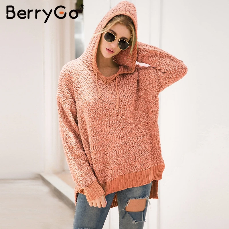 BerryGo Pulll femme Женский вязаный свитер с Плюшевым Мехом пуловер 2019 Осень-зима