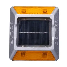 2 шт. СВЕТОДИОДНЫЙ Алюминиевый Солнечный дорожный штифт с супер ярким отражателем для безопасности дорожного движения, мигающий светодиодный светильник