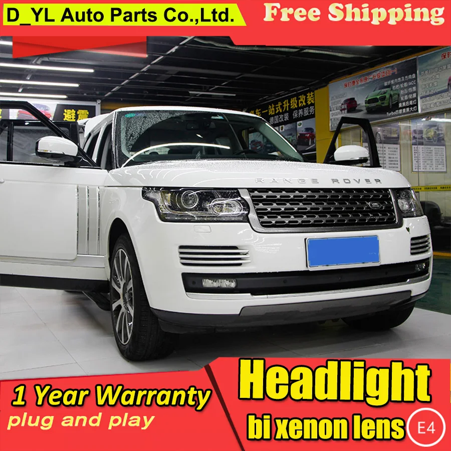 Набор для автостайлинга для Range Rover светодиодный фары Range Rover HID Head amp светодиодный фонарь DRL Объектив двойной луч HID