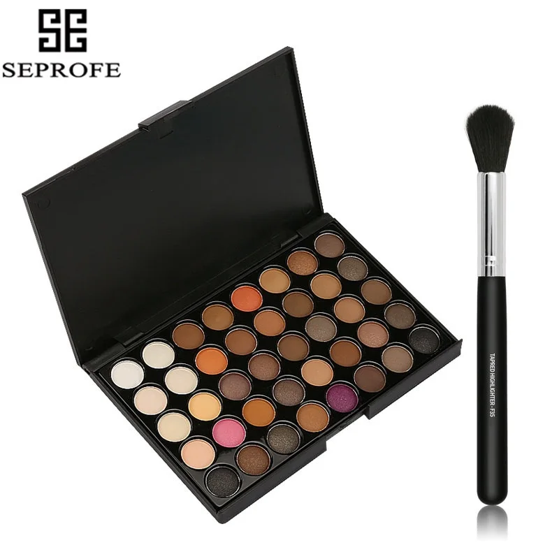 

40 colors Matte Eyeshadow Pallete Make Up Earth Palette EyeShadow Makeup Glitter Waterproof Lasting Makeup Add Eye shadow brush