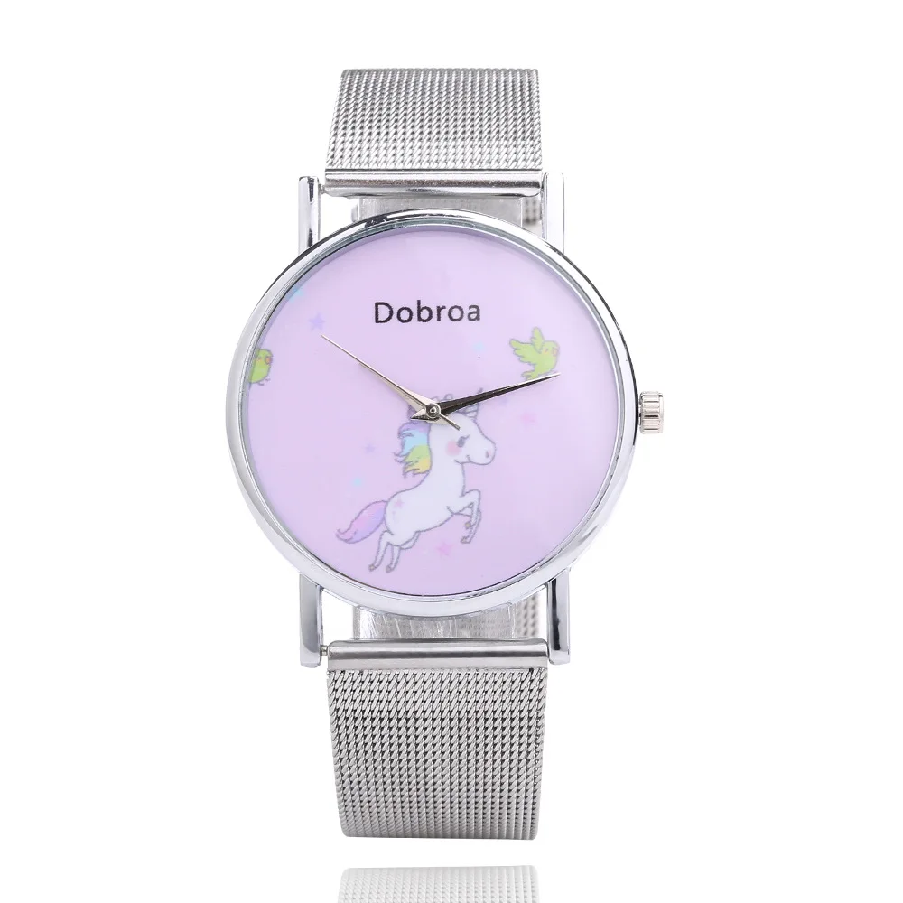 

Casual Watch Birds Small Unicorn Pattern Mesh Belt Watch Women's Hot Selling