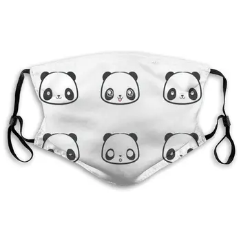 

Cute Animal Panda Masks With filter Washable & Reusable Anti Dust Breathable Mask With Adjustable Ear Loops