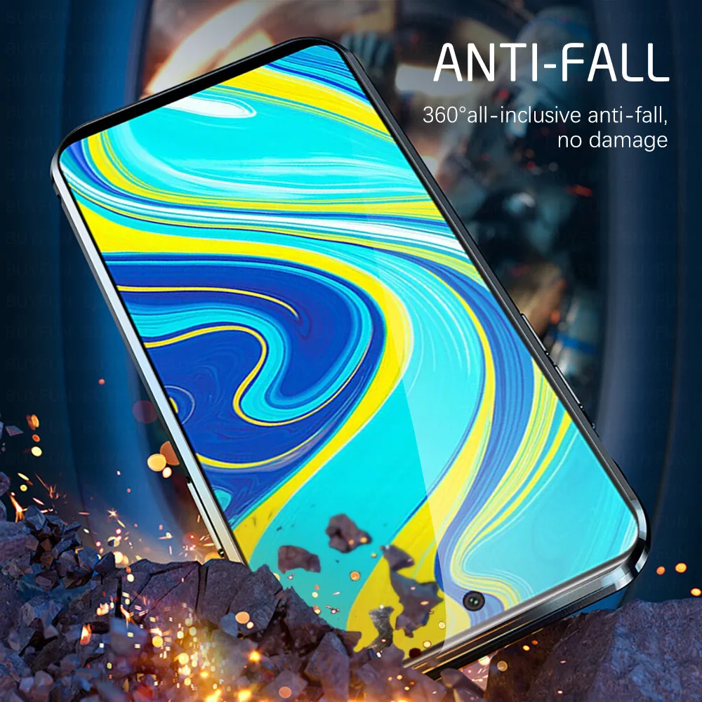 360 Ful cover Magnetic Flip case For Xiaomi Redmi ntoe Pro 9s